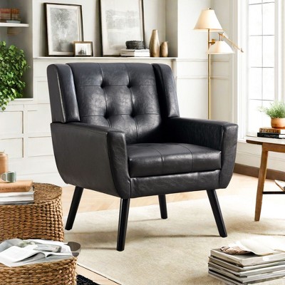 NicBex Accent Chair Modern Soft Upholstered Armchair,Single Sofa Chair with Metal Legs for Bedroom,Living Room