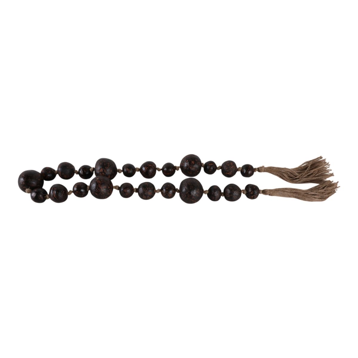 Terracotta Bead Garland with Jute Tassels for Home Decor - Decorative Accent for Bathroom, Office Desk, and Living Room Décor - thumbnail 8