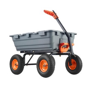 EcoSummer Garden Truck 900 LB Heavy-Duty Dump Cart with 180° Handle, Quick Release & 10-Inch Tires. - 1 of 4