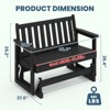 HYLEORY Outdoor Glider Rocking Chair,2 Person Bench Swings for Outside,HDPE All-Weather Resistant 2-Person Loveseat, Patio Glider for Garden Porch - 2 of 4