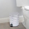 Bath Bliss 5L Bathroom Waste Basket with Slow Close Lid: Tin & Plastic, 10.4" Height, 8" Depth Trash Can - 4 of 4