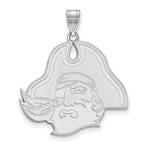 Black Bow Jewelry Sterling Silver East Carolina Pirates NCAA Extra Large Pendant - 1 of 3