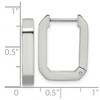 Chisel Stainless Steel Polished Squared Edges 4mm Hinged Hoop Earrings - 4 of 4