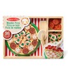 Melissa & Doug Pizza Party Wooden Pretend Play Food Set With 36 Toppings, Preschool Toy - 3 of 4