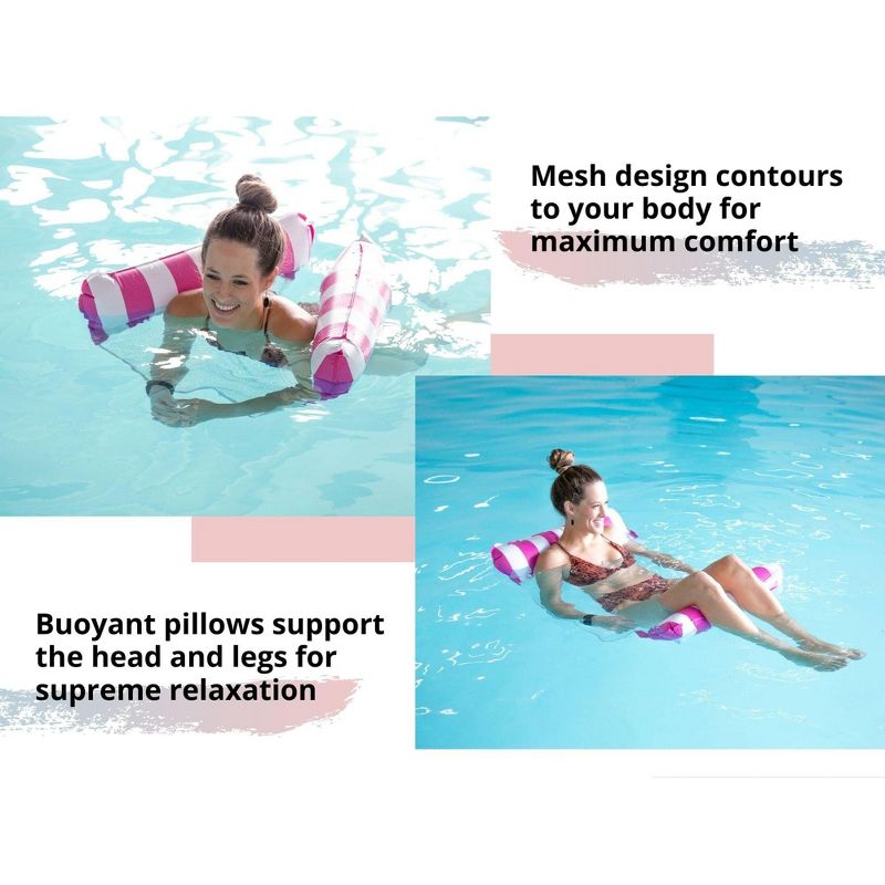 Toynk Inflatable Swimming Pool PVC Float Lounge | Pink, 4 of 8