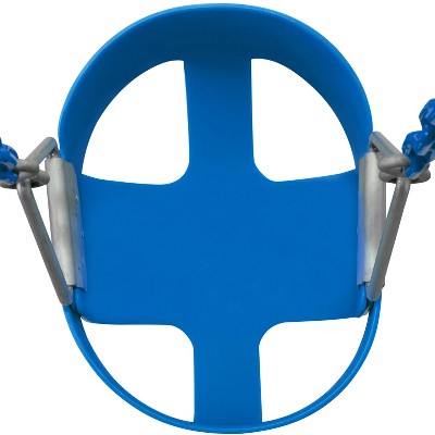 Blue Full Bucket Toddler Swing with Coated Chains