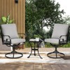 EROMMY Patio Swivel Chair Set Of 2, Outdoor Dining Chairs With Cushions, 360° Swivel Rocker Patio Chairs For Porch, Deck, And Garden - 2 of 4