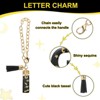 Unique Bargains Resin Lightweight Decorative Tassel Keychain Handle Charm Black with Gold Foil 1 Pc - 3 of 4