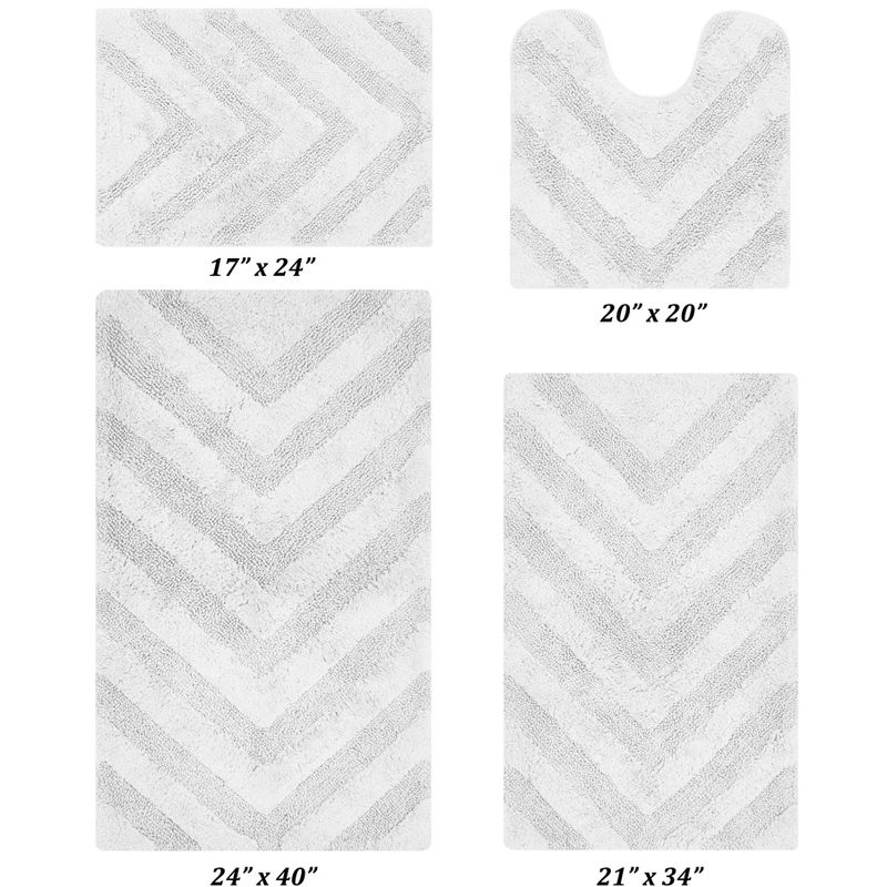 Hugo Collection 100% Cotton Tufted 4 Piece Bath Rug Set - Better Trends, 6 of 10