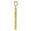 Black Bow Jewelry 14k Yellow Gold Key to My Heart Key Pendant, 15mm - 2 of 4