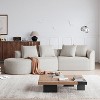 GDFStudio Truman Modern Chenille Upholstered 4-Seater Curved Cloud Sectional Sofa with 4 Throw Pillows - 2 of 4