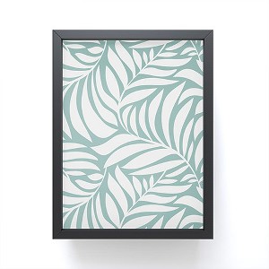 Heather Dutton Flowing Leaves Seafoam Framed Mini Art Print 4" (H) x 3" (W) x 1" (D) - Society6 - 1 of 3