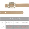 INSPIRE CHIC Women's Faux Leather Thin Belt Ladies Belt with Pearl Rhinestone Buckle for Jeans Pants - 4 of 4