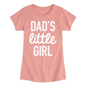 Girls' - Instant Message - Dad Set Little Girl Fitted Short Sleeve Graphic T-Shirt - 1 of 4