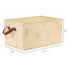 REGALWOVEN Chrysanthemum Print Collapsible Fabric Storage Bin with Handles 2 Pcs - 4 of 4