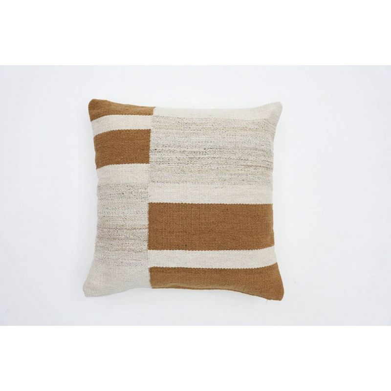 Oversized Blocked Woven Square Throw Pillow - Threshold™, 1 of 11