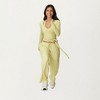 Anna-Kaci Active Women's V-Neck Belted Waist Layering Piece Outwear with Front Tie Detail - 4 of 4
