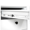 Sapphtopaz Modern Night Stand with Drawers and Circular Button Handle Side Table with Steel Tapered Legs Night Stand for Bedroom, Living Room, White - 4 of 4