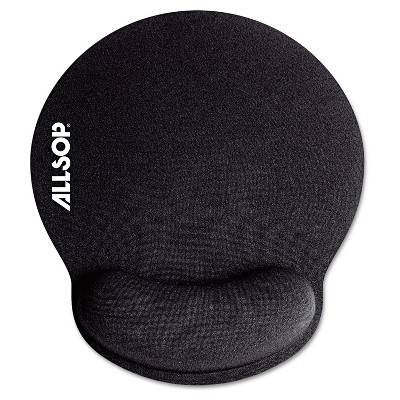 Allsop MousePad Pro Memory Foam Mouse Pad with Wrist Rest 9 x 10 x 1 Black 30203
