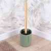 Evideco French Home Goods Stylish Toilet Brush and Holder Set with Natural Bamboo handle - 2 of 4