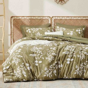 BAGOKIE 7 Pieces Floral Bed in a Bag Comforter Set for All Season - 1 of 4