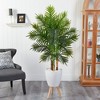 Nearly Natural 63-in Areca Artificial Palm Tree in White Planter with Stand (Real Touch) - 3 of 4
