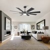 IHOMEADORE Black Modern LED Ceiling Fan with Light and Remote - 3 of 4