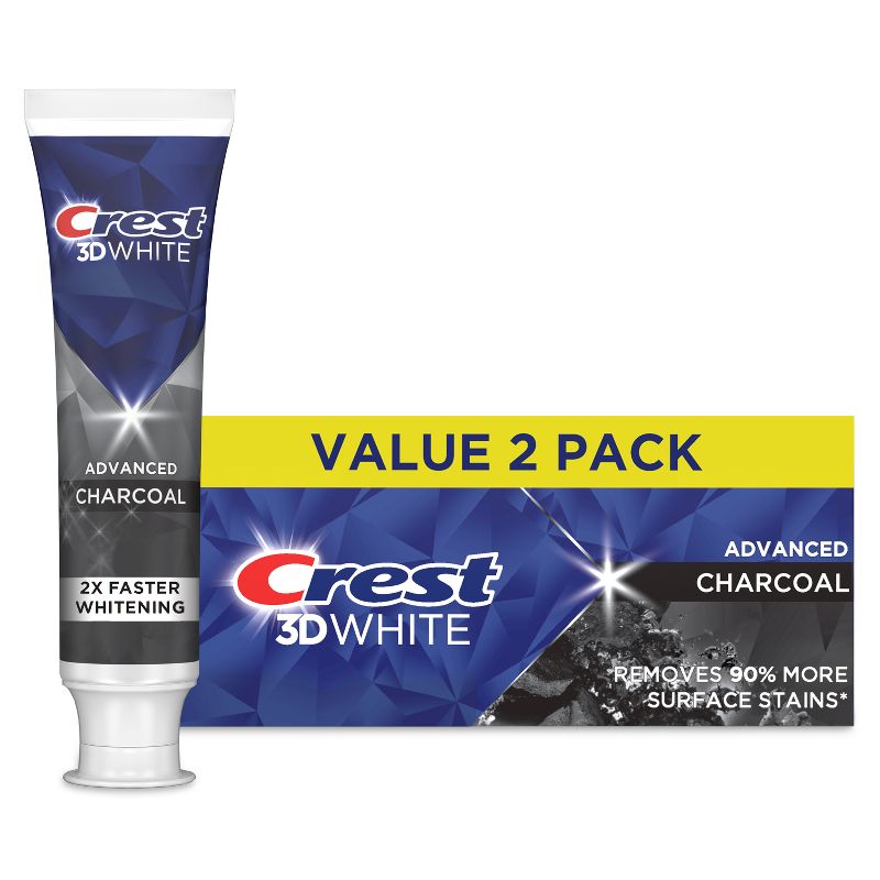Crest 3D White Advanced Charcoal Teeth Whitening Toothpaste, 1 of 13