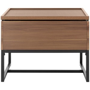 Kristie Contemporary Lift Top Coffee Table - Dark Oak/Black - Safavieh - 1 of 4