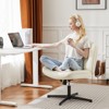 Musment Criss Cross Legged Chair, Armless Office Desk Wide Seat No Wheels, Swivel Height Adjustable Comfy - 3 of 4