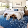 Washable Rugs Modern Abstract Semicircular Floral Print Area Rug Soft Touch Throw Carpet for Living Room Stain Resistant Throw Carpet - 3 of 4