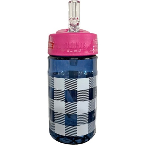 Thermos 12 oz. Kid's Tritan Water Bottle with Straw - Gingham Plaid
