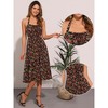 INSPIRE CHIC Women's Floral Halter Neck Sleeveless Lace Up Midi Summer Sundresses - 2 of 4