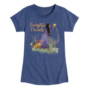 Girls' - Disney - Fairytale Friends Fitted Short Sleeve Graphic T-Shirt - 1 of 4