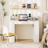 Tangkula 43" Computer Desk w/ Built-in Charge Station Home Office Desk w/ Monitor Shelf Cable Hole - 3 of 4