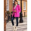 Allegra K Women's Long Sleeves Double Breasted Button Winter Outerwear Pea Coat - 3 of 4