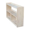 International Concepts 30" Abby Divided Bookshelf Unfinished : Farmhouse Style, 4-Tier, Hardwood, Metal Hardware - 4 of 4