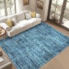 Homhougo 8x10,Runner Rug Soft Vintage Distressed Washable Rug Runners for Hallways Non-Slip Kitchen Runner Low Pile Retro Abstract Blue Multi - 2 of 4