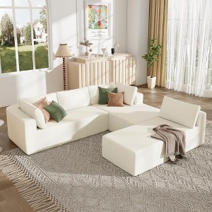 CENGHU Modern Large Modular Sectional Sofa, Sectional Couches for Living Room, Bedroom, Salon, 3 Piece Free Combination, Sectional Couches - 1 of 4