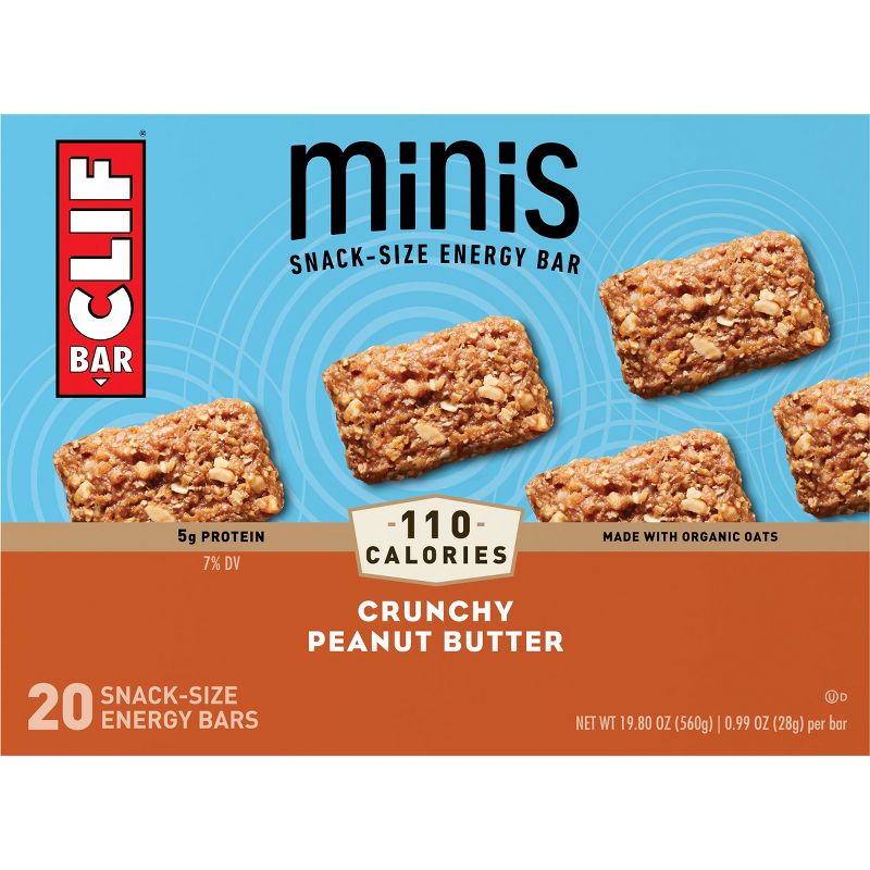 CLIF Bar Crunchy Peanut Butter Energy Bar Minis - 20ct, 6 of 9