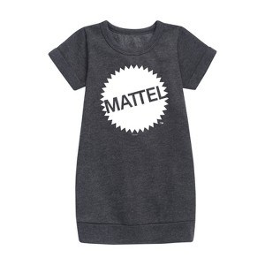 - Mattel - Mattel Original Logo Graphic Short Sleeve Fleece Dress - 1 of 2