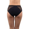 Saalt Leak Proof Period Underwear Regular Absorbency - Soft-Stretch Mesh  Hipster - Volcanic Black - S