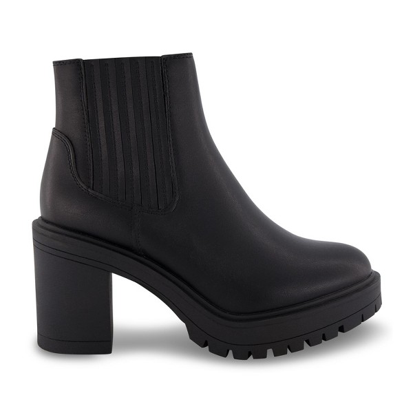Botas CUSHIONAIRE Becket Chelsea para Mujer, Botas Tobilleras de Plataforma Elegantes con Tacón Grueso y Suela de Tacón, Anchos Disponibles 5