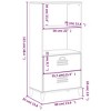 vidaXL Bookcase Standing Storage Bookshelf Display Rack Office Solid Wood Pine, 23.6"x13.8"x48.4" - 4 of 4