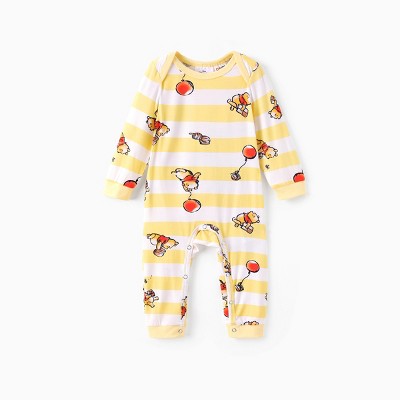 Disney Stitch Baby Boy Bamboo Character Allover Print Jumpsuit Romper