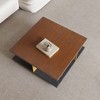 Rectangular Coffee Table with Storage, 2-Tier Farmhouse Wood Center Coffee Table for Living Room, Modern Design Home Furniture - 3 of 4