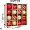 16pc Glittery Red and Gold Christmas Ornament Bauble Set, Elegant and Sophisticated Holiday Bundle| OrnamentallyYou - 4 of 4