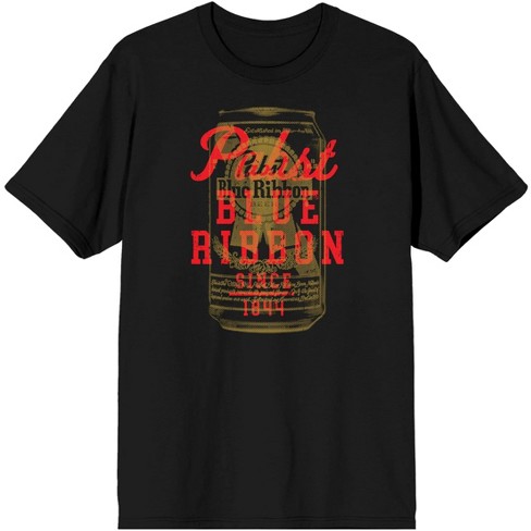 Pabst Blue Ribbon Foaming Mug and Logo Men's Black Graphic Tee - image 1 of 2