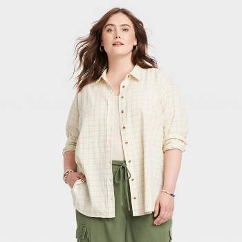 Women's Long Sleeve Oversized Button-Down Shirt - Universal Thread™