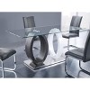 NicBex Dining Table Modern Transparent Tempered Glass Dining Room Table with MDF Base for Dining Room - 3 of 4